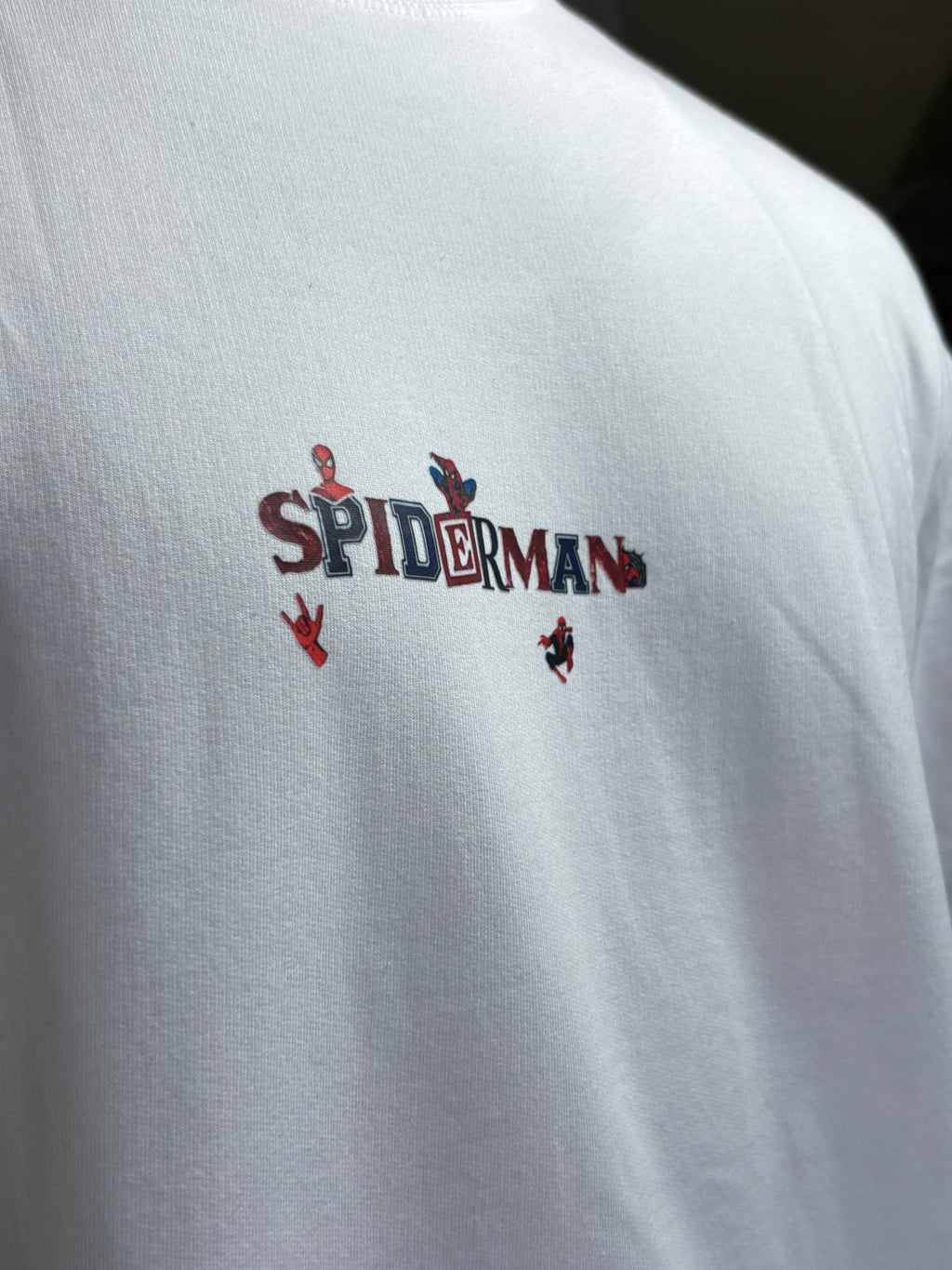 Spider man white tee