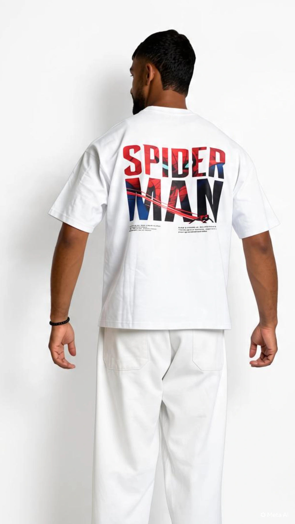 Spider man white tee