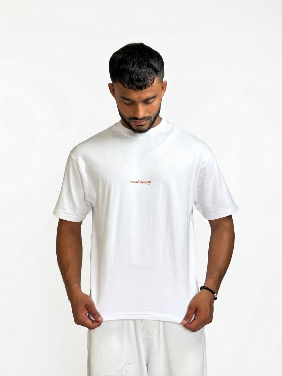 Cyber Spider Heavyweight Oversized T-Shirt – Chalk White