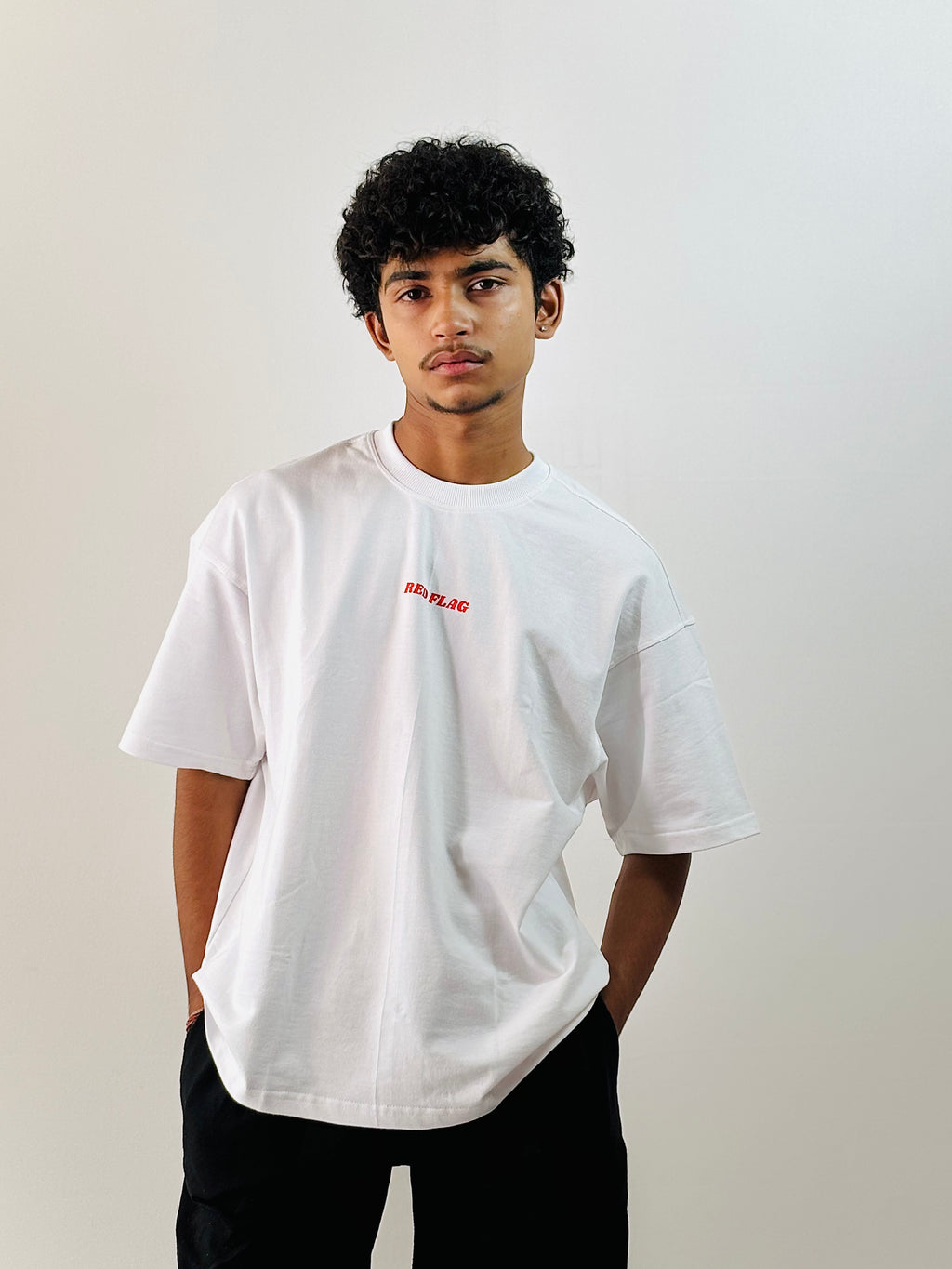Can't Flirt Oversized Tee – White