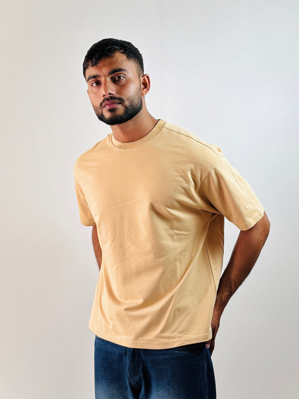 Sand Beige Oversized Tee