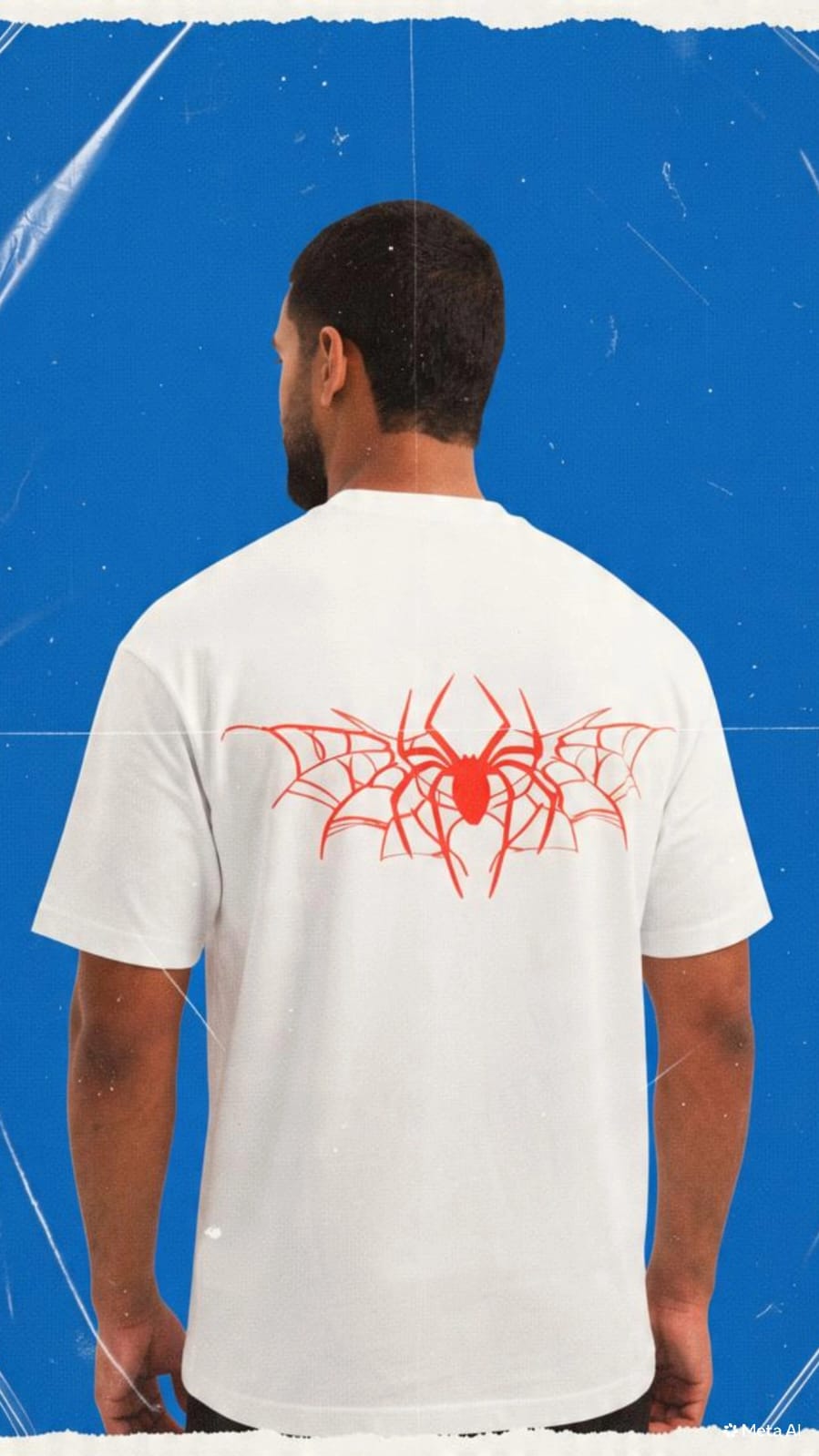 Cyber Spider Heavyweight Oversized T-Shirt – Chalk White