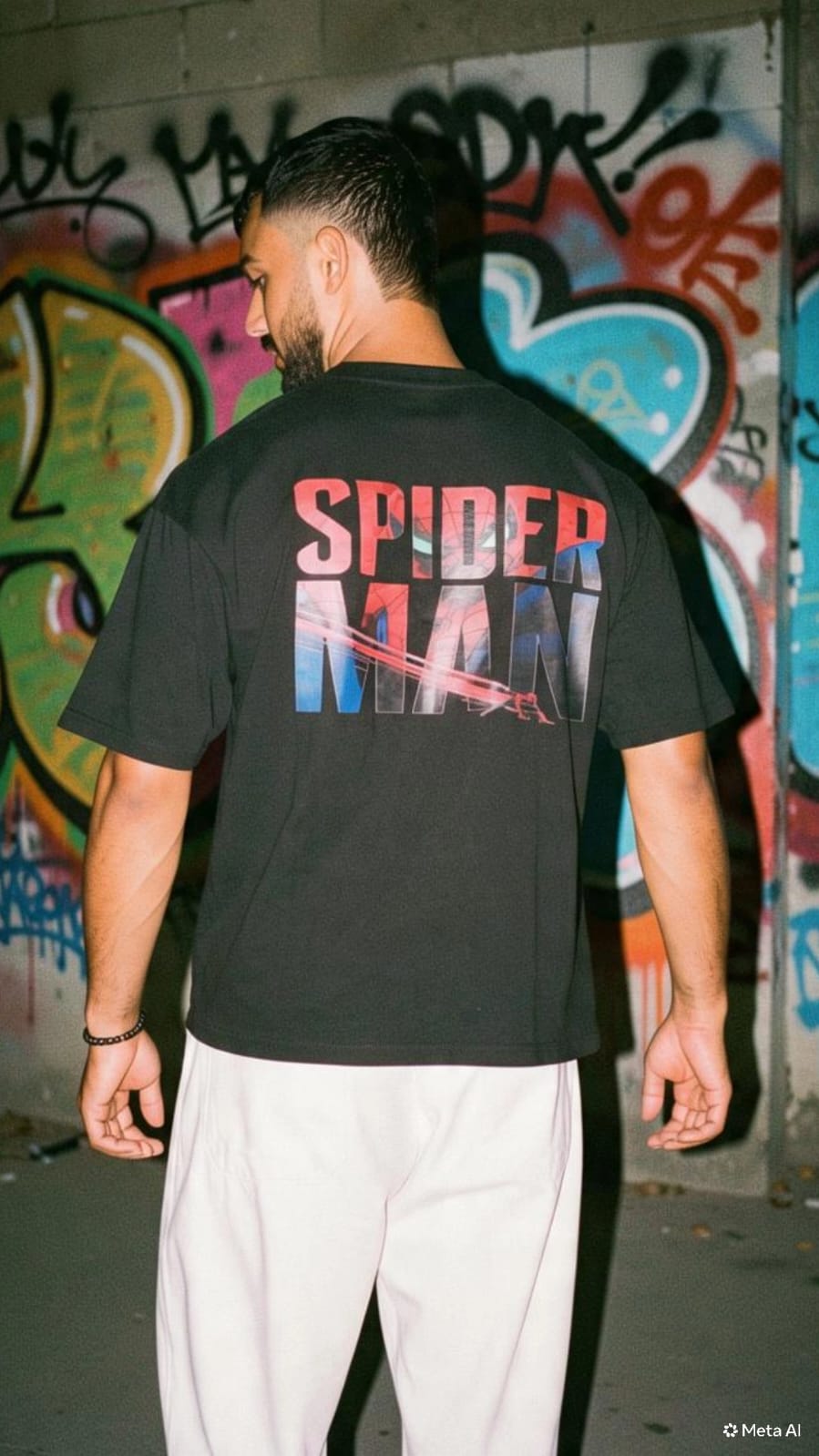 Spider man black T-shirt